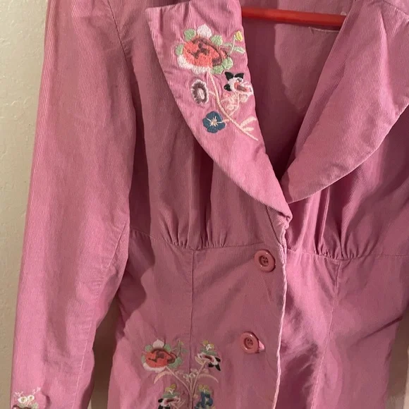 Vtg Bisou Bisou Floral Embroidery Jacket - Picture 3 of 5